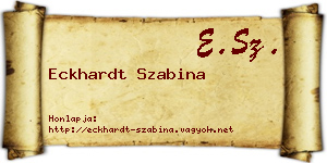 Eckhardt Szabina névjegykártya