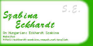 szabina eckhardt business card